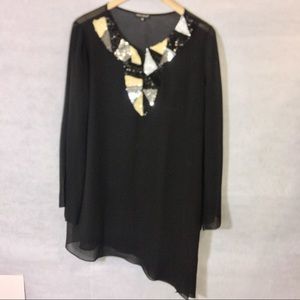 Sz 48 PAULA RICHI sheer tunic